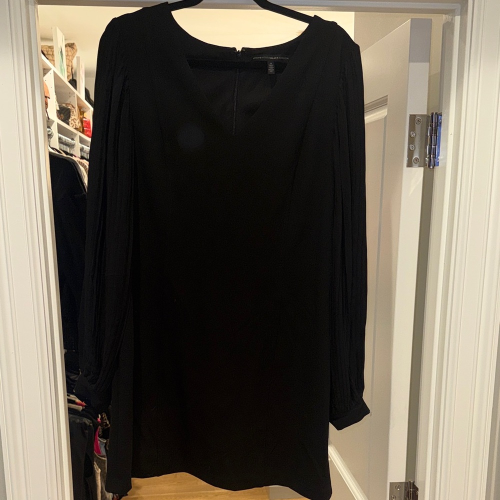 White House Black Market Long Sleeve Black Dress